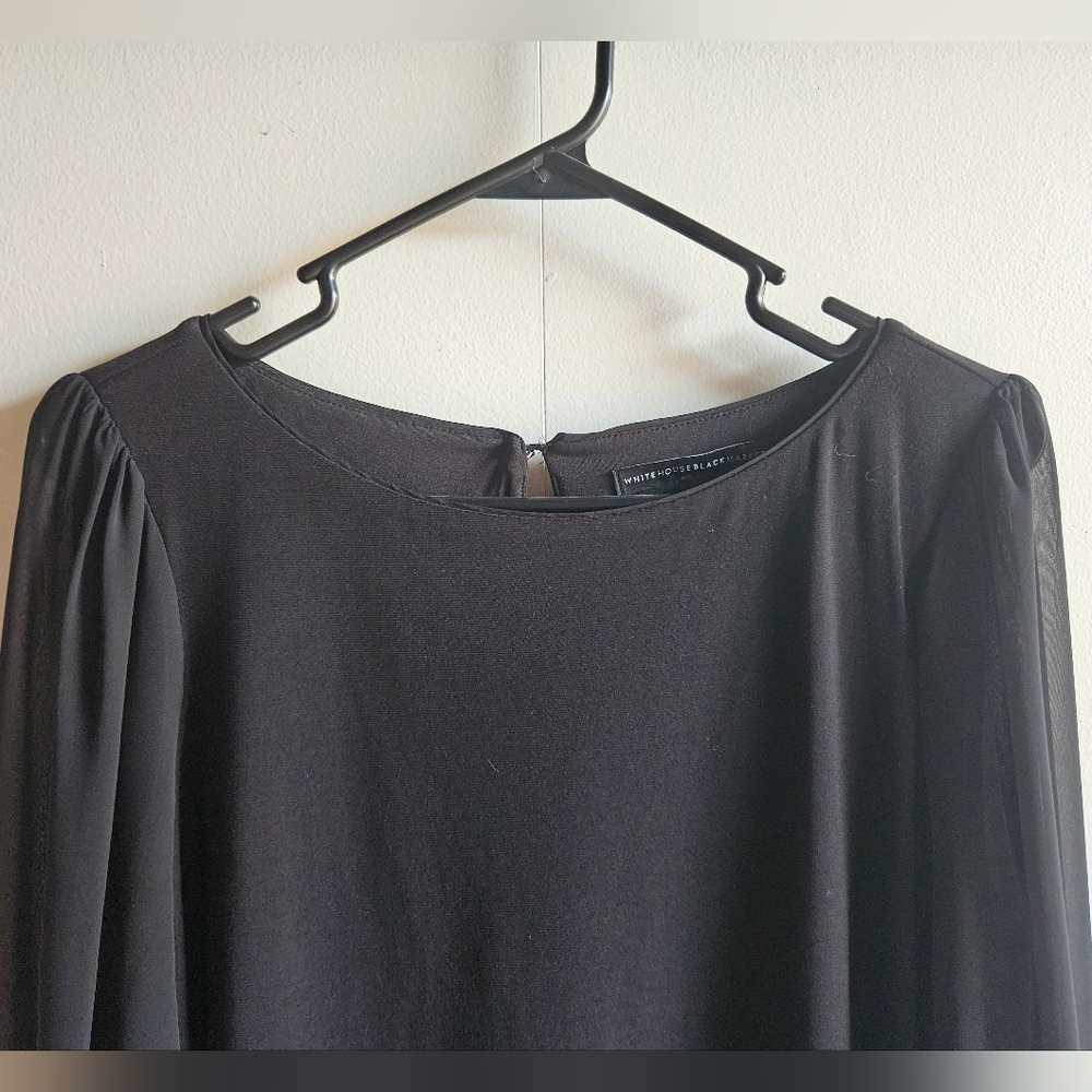 WHBM Chiffon-Sleeve Boatneck Top in Women's M - Picture 9 of 16